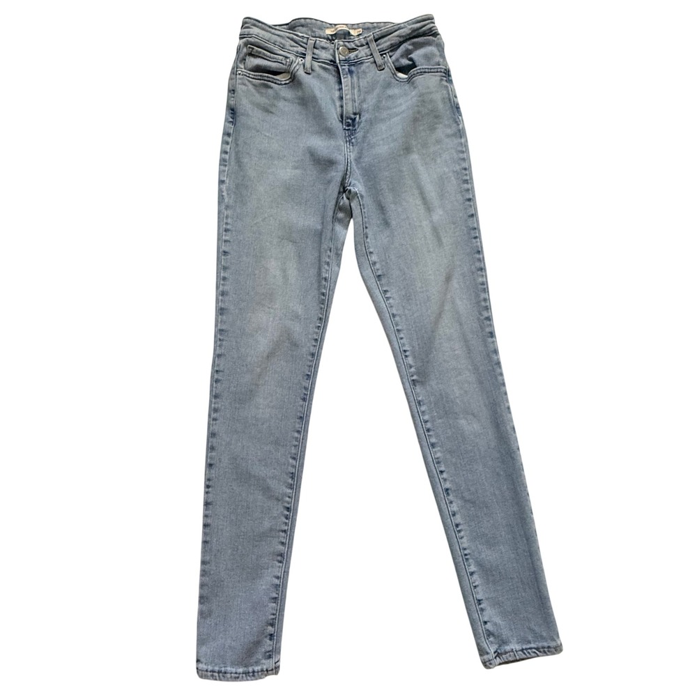 Levis 721 High Rise Skinny Jeans Light Wash Blue Denim 28x30 Stretchy